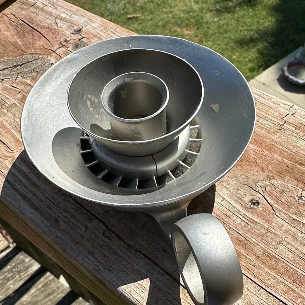 Silver Pewter Candle Holder with Handle and Cream Candle